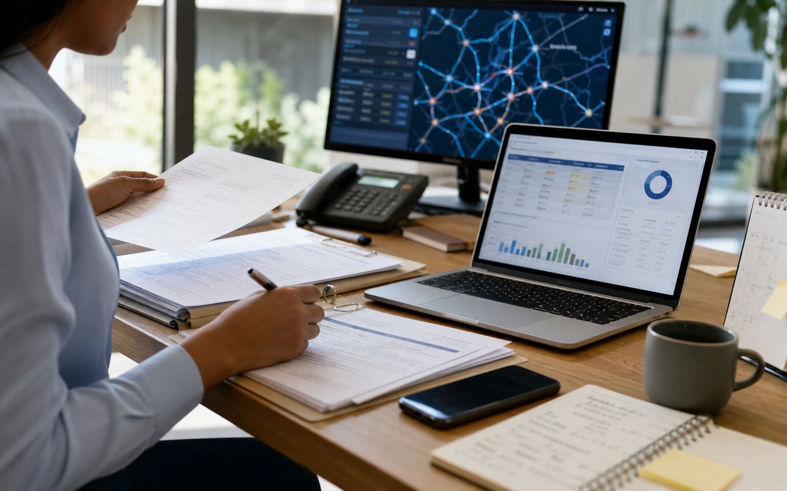 Operational coordination of project documents, timing and routes